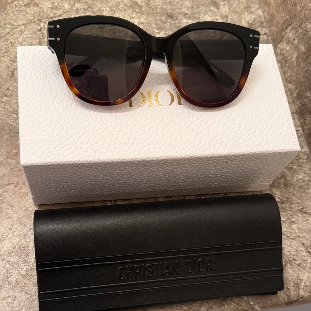 Dior Black and Tan Sunglasses
